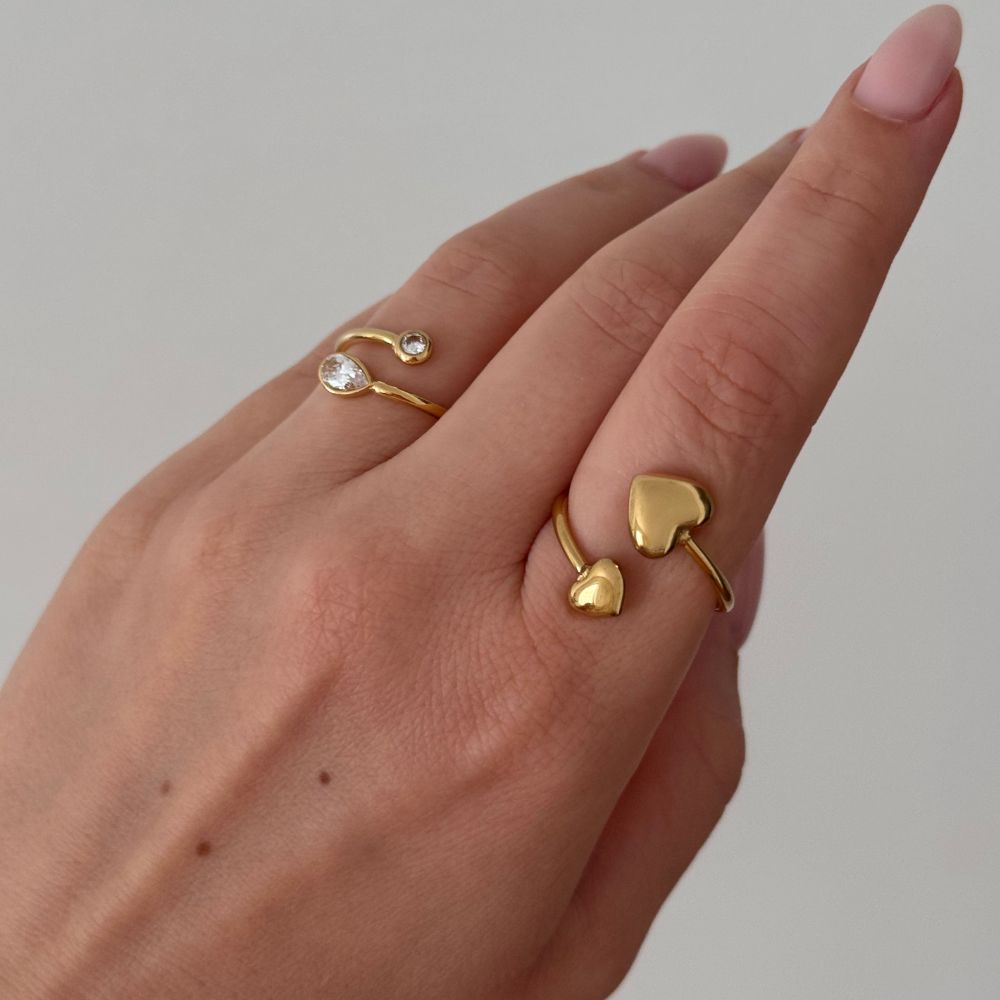 LIARA DOUBLE HEART - RING