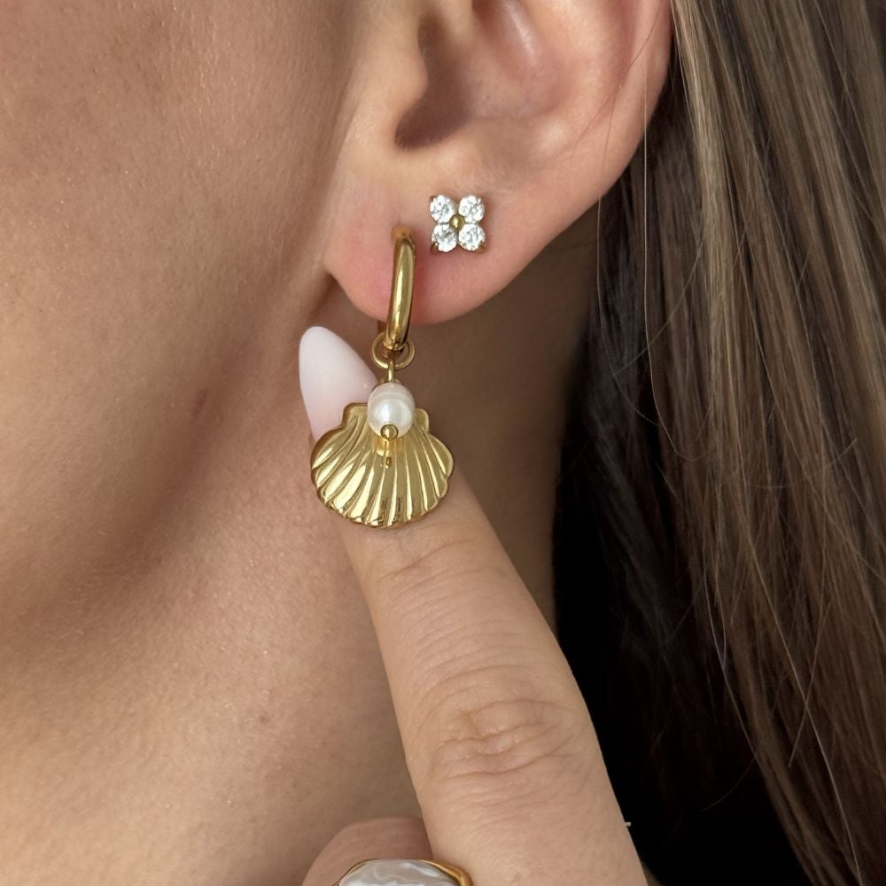 COCO SHELL PEARL - EARRINGS