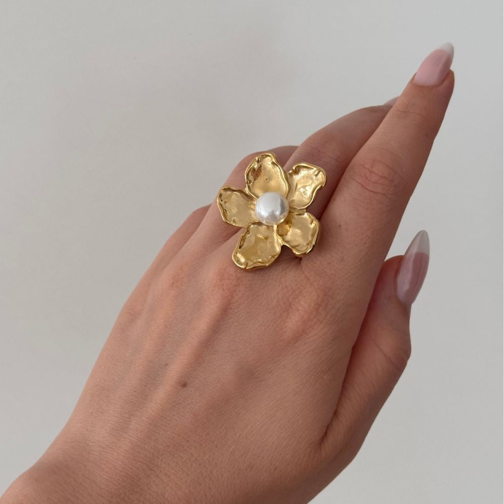LIANA PEARL FLOWER - RING
