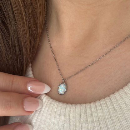 ELIRA OPAL SILBER - NECKLACE