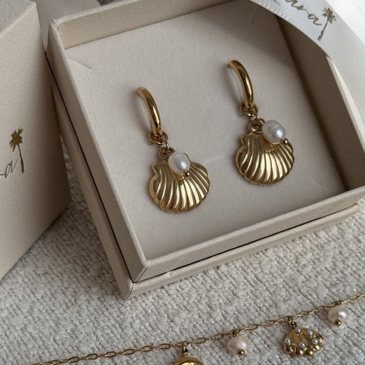 COCO SHELL PEARL - EARRINGS