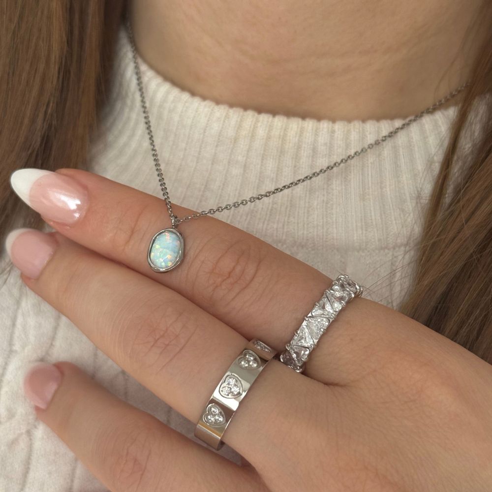 ELIRA OPAL SILBER - NECKLACE