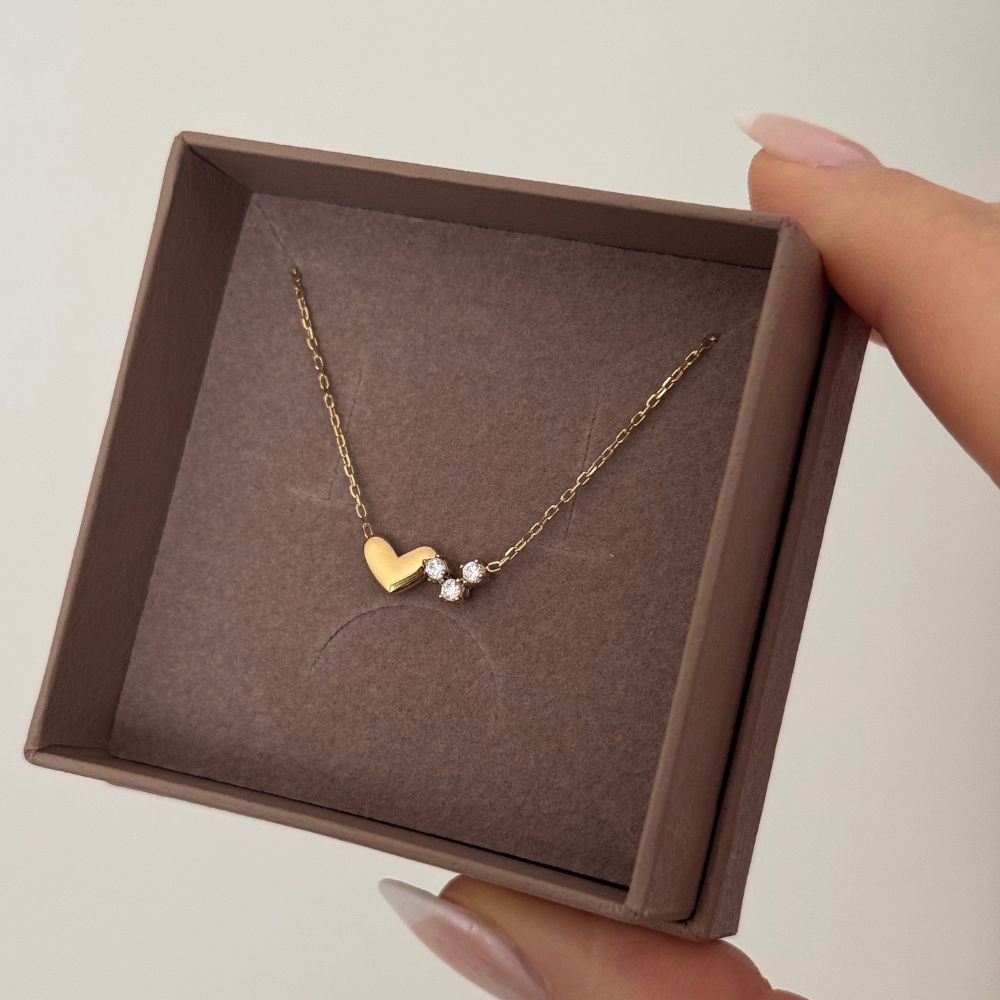 LIALIARA DOUBLE HEART - NECKLACE