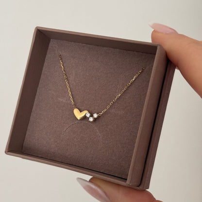 LIALIARA DOUBLE HEART - NECKLACE