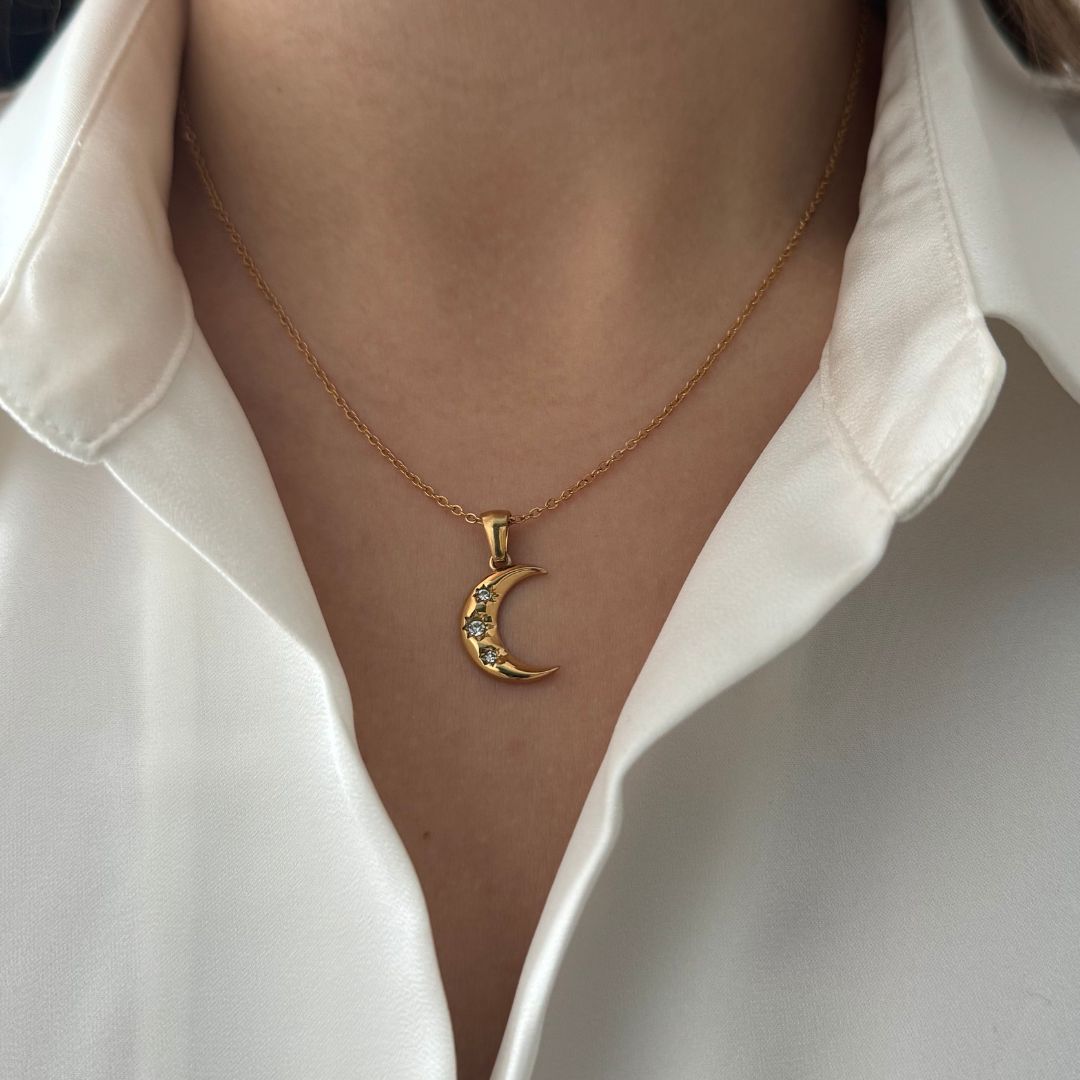 MOON - NECKLACE 18K